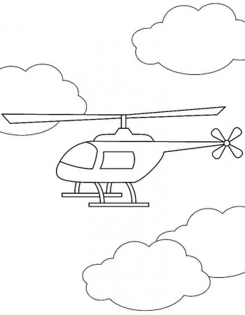 Transportation Helicopter Coloring Sheets Printable For Kids & Boys #