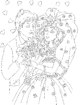 printable most beautiful bride and bridegroom coloring pages 