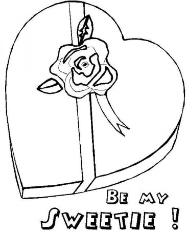 happy valentine day coloring pages and sheets for kids - Quoteko.