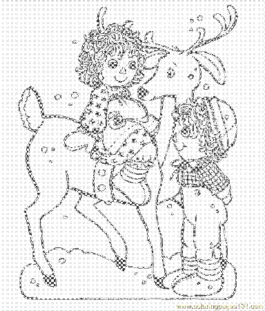 Coloring Pages Christmas Reindeer (Cartoons > Christmas) - free 