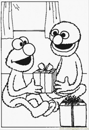 Coloring Pages Normal Grover (Cartoons > Elmo) - free printable 