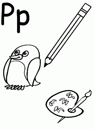 Letter P Coloring Pages