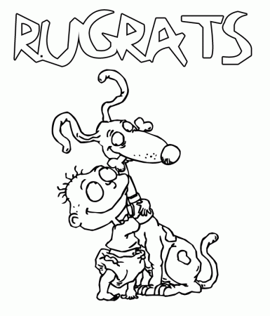 Spike y Tommy de Rugrats para Colorear