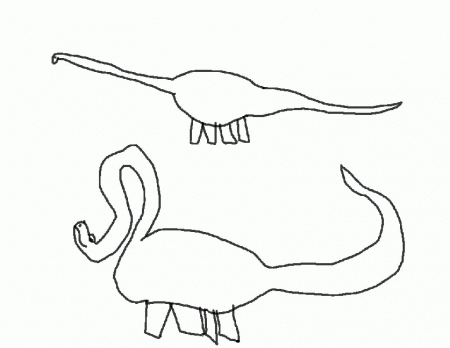 Drew's Animals Coloring Book - Seismosaurus & Mamenchisaurus 