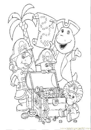 Barney Coloring Pages Cake Ideas and Designs
