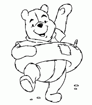 digital dunes: Pooh swimming coloring pages