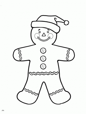 Cute Gingerbread Boy Coloring Pages - Gingerbread Coloring Pages 
