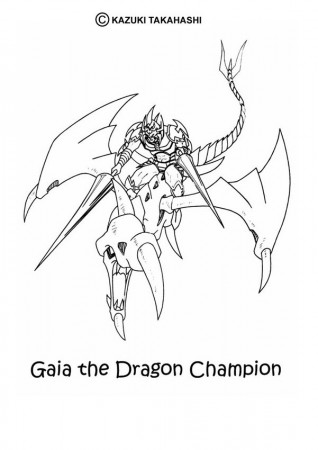 YU-GI-OH coloring pages - Gaia the dragon Champion