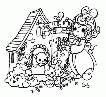 Free Printable Precious Moments Angels Coloring Pages