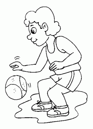 Download Boy Playing Basketball Coloring Pages Or Print Boy 