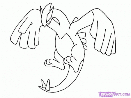 How to Draw Lugia, Step by Step, Pokemon Characters, Anime, Draw 