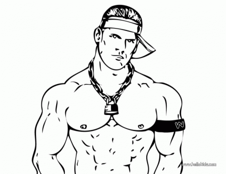 WRESTLING Coloring Pages John Cena 34144 Wwe Coloring Pages John Cena