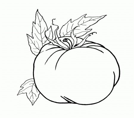 Vegetables Are Great And Useful Pumpkin Coloring Page For Kids 