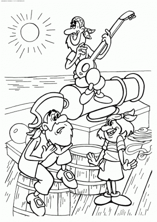 Free island of the pirates coloring page | Kids Coloring Page