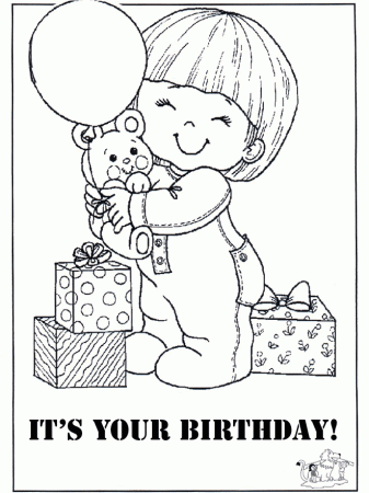 Happy Birthday Cards Coloring Page