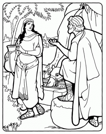 Images For Gt Isaac And Rebekah Coloring Pages 262165 Jacob And 
