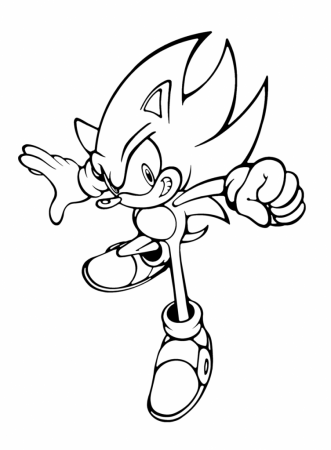 super sonic coloring pages to print | Printable Coloring Pages For 