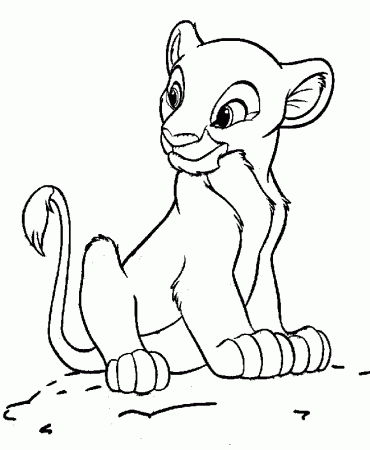 Printable Baby Lion Coloring Page - Animals Coloring : oColoring.