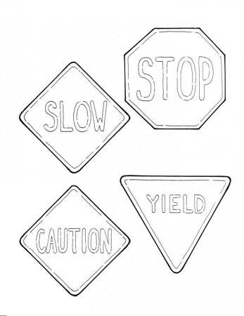 Coloring Pages of road signs - Free coloring pageColoring Pages Traffic Signss of road signs - Coloring Pages Traffic Signs