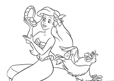 Princess Ariel Coloring Pages - Free Coloring Pages For KidsFree 