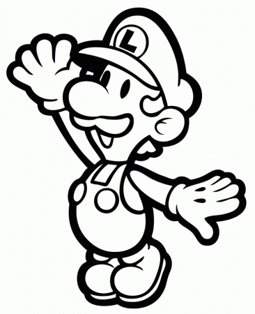 Cute Luigi Coloring Pages to print : New Coloring Pages