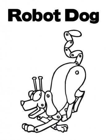 robot dog coloring pages | The Coloring Pages
