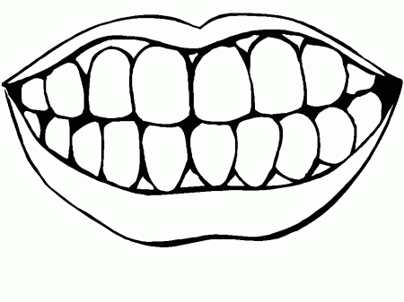 Healthy Teeth Coloring Pages