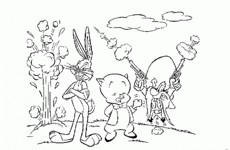 Porky-Pig-And-Friends-Coloring 