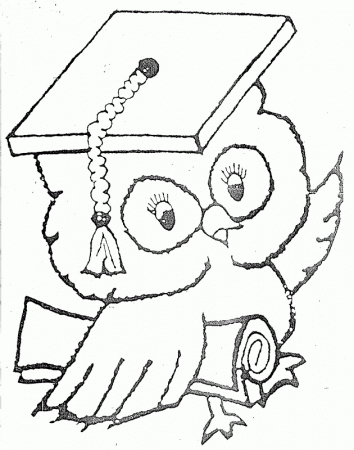 Graduate Owl – free coloring pages | Coloring Pages