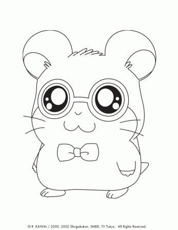 hamtaro coloring pages