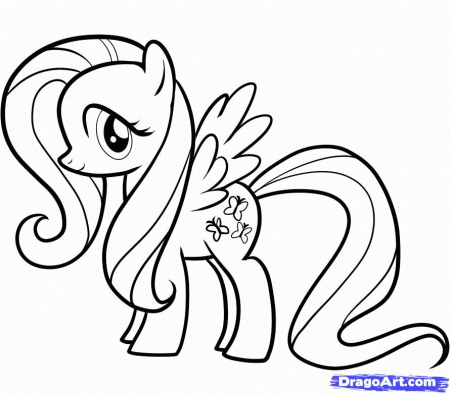 fluttershy Colouring Pages (page 2)