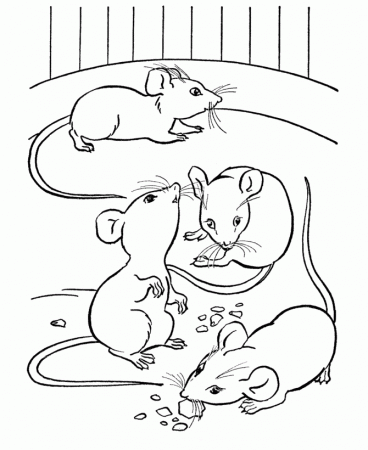 Farm Animal Coloring Pages | Printable Mice Coloring Page mice 