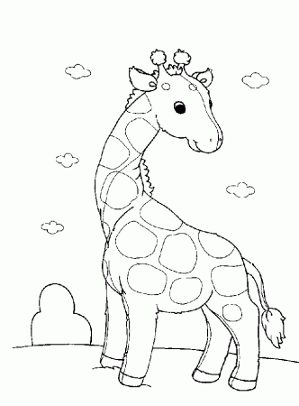 Zoo coloring pages for animal lovers – Giraffe | coloring pages