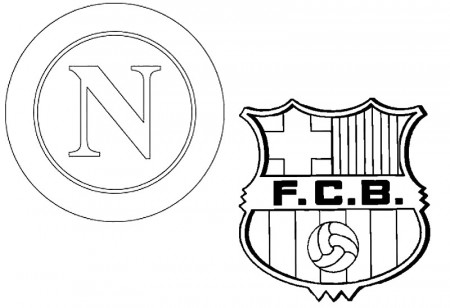 Coloring page UEFA Champions League 2020 : Round of 16 : SSC Napoli - FC  Barcelona 10