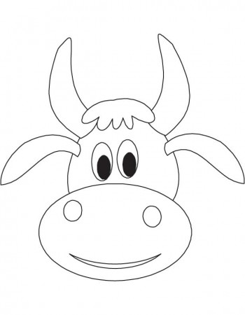Cute Cow Face Coloring Page - Get Coloring Pages