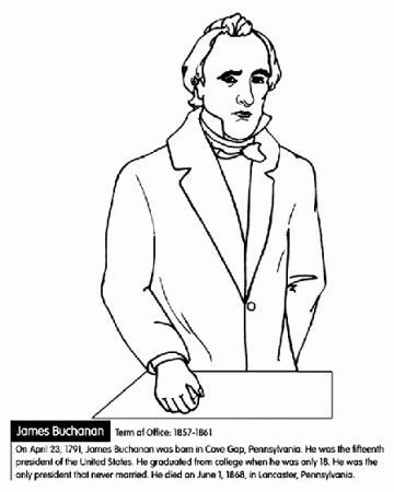 U.S. President James Buchanan Coloring Page | crayola.com