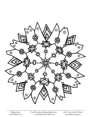 advanced snowflake coloring page. fancy snowflake coloring pages ...