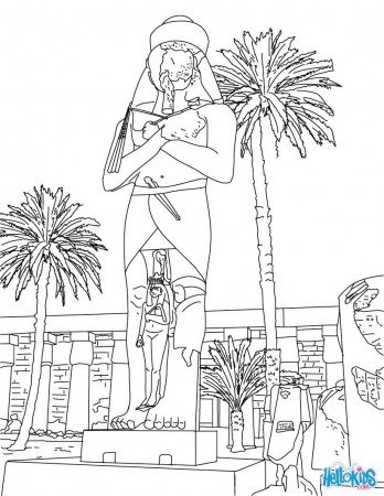 MONUMENTS OF ANCIENT EGYPT coloring pages - KARNAK STATUE OF ...