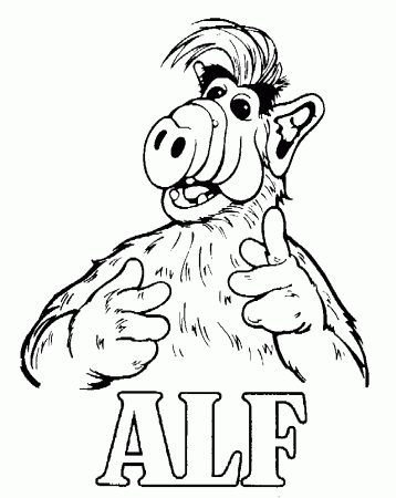 Free ALF Coloring Pages From the Eighties
