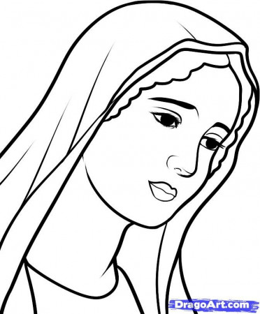 How to Draw Mary, Virgin Mary, Step by Step, Art, Pop Culture ...
