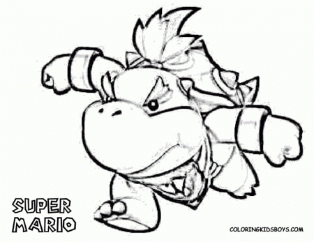 Studying Science Jr Bowser Coloring Page Free Printable Coloring ...