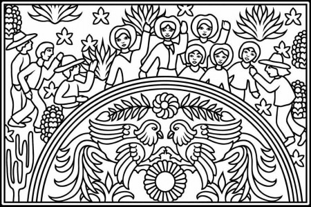 12 Pics of Mexican Art Coloring Pages - Mexican Folk Art Coloring ...