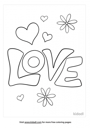 Love Word Art Coloring Pages | Free Words & Quotes Coloring Pages | Kidadl