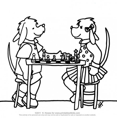 Let's play chess coloring page : Printables for Kids – free word search  puzzles, coloring pages, and other activities