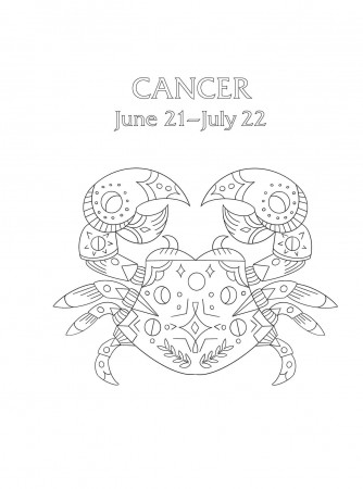 Amazon.com: Cancer: Your Cosmic Coloring Book: 24 Astrological Designs for  Your Zodiac Sign!: 9781507211946: Woods, Mecca: Books