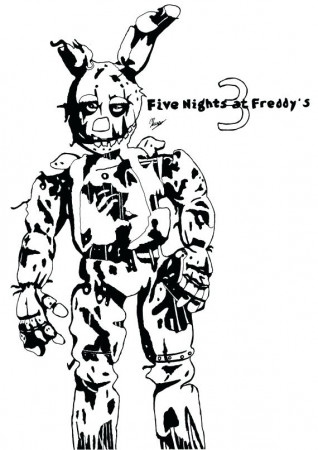 35 Fnaf Coloring Pages Springtrap - Free Printable Coloring Pages
