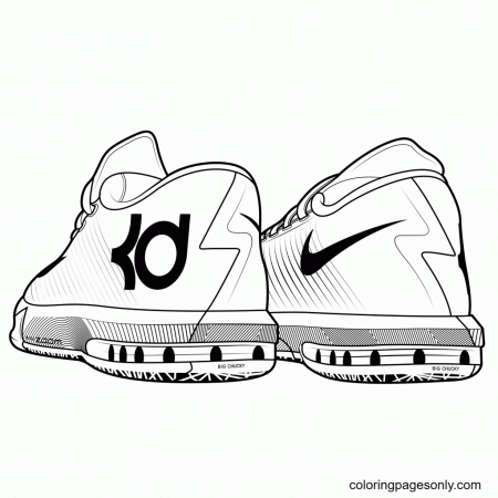 Kd Shoes Coloring Pages - Shoe Coloring Pages - Coloring Pages For Kids And  Adults