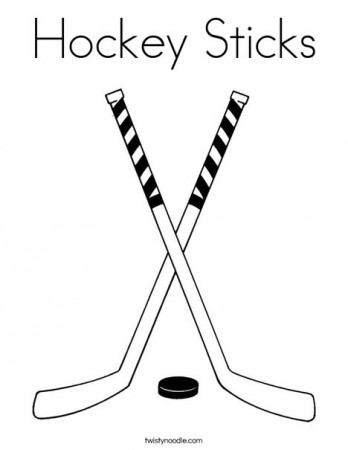 Hockey Sticks Coloring Page - Twisty Noodle