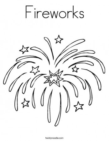 Fireworks Coloring Page - Twisty Noodle