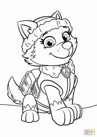 Paw Patrol Everest coloring page | Free Printable Coloring Pages